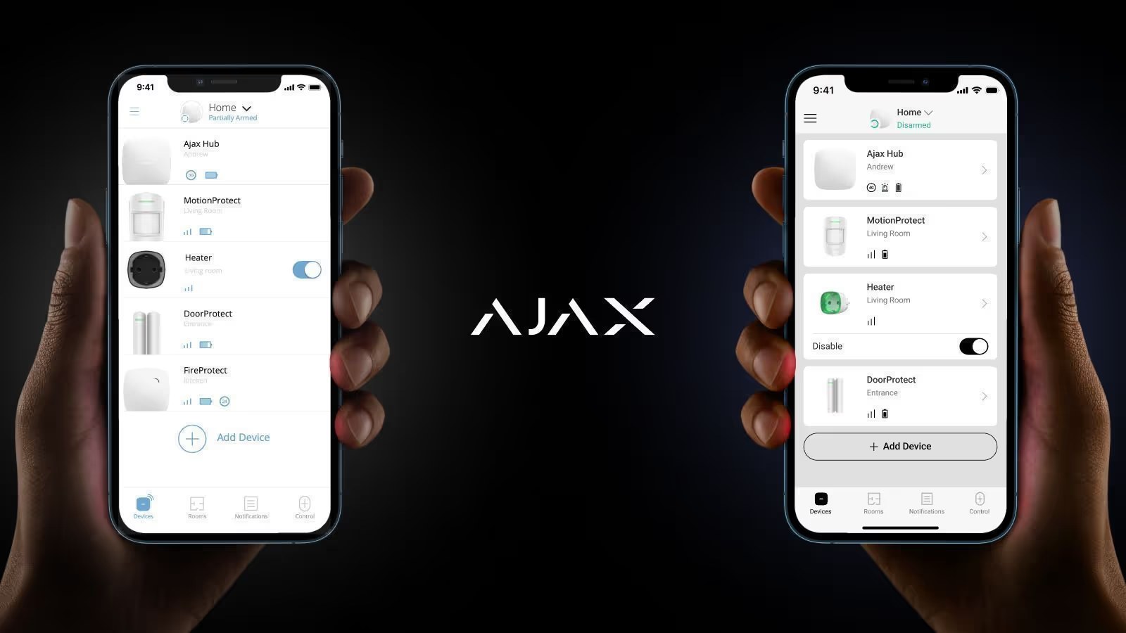 The Ajax app — one system controlling everything