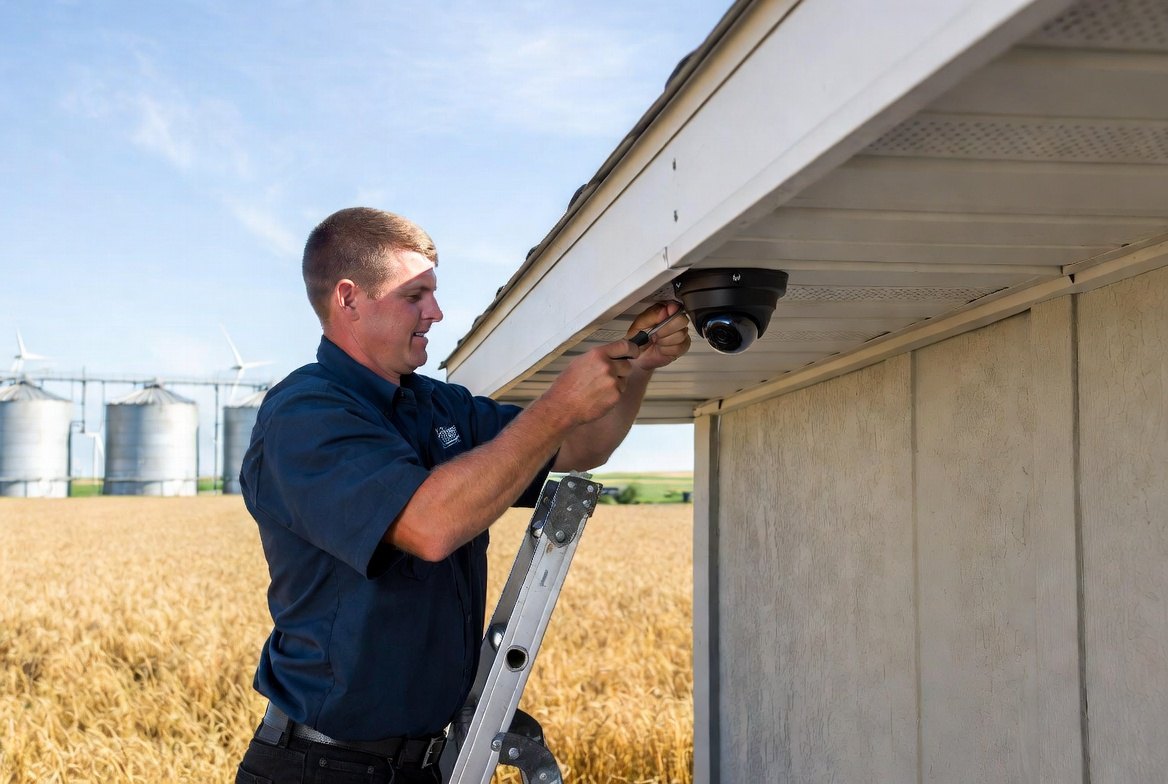 Residential dome security camera install